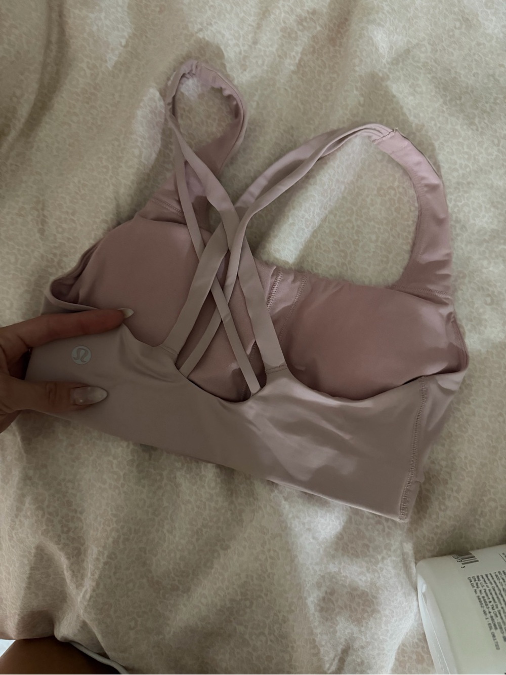 lululemon athletica Light Mauve Strappy Sports Bra